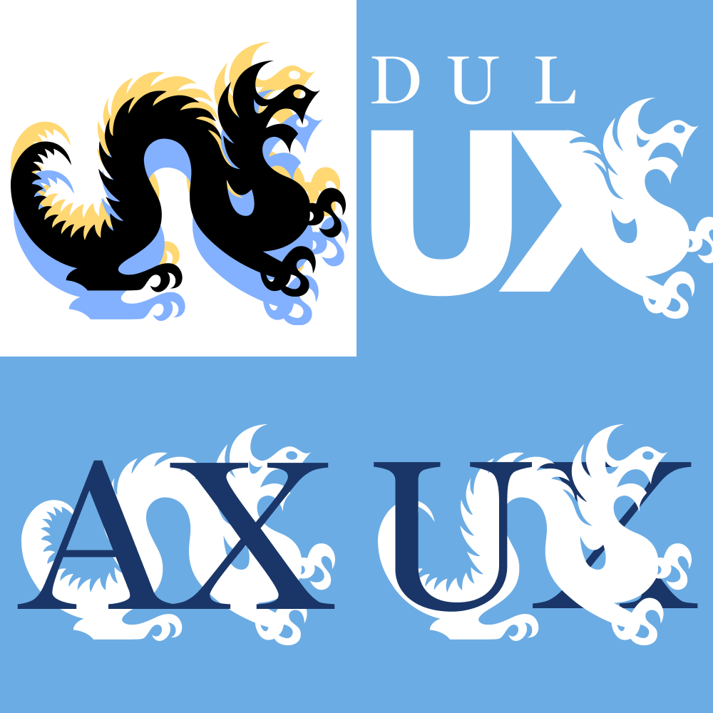 early explorations of the dul ux logo