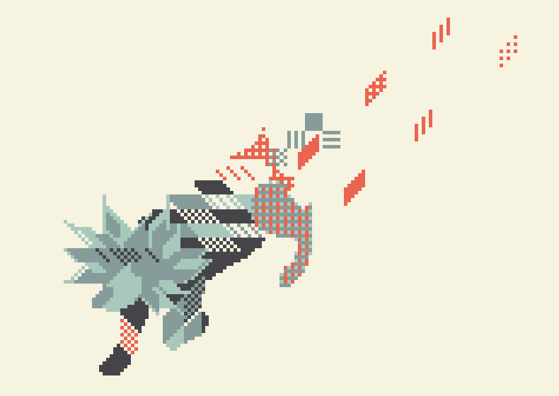 a glitching wolf