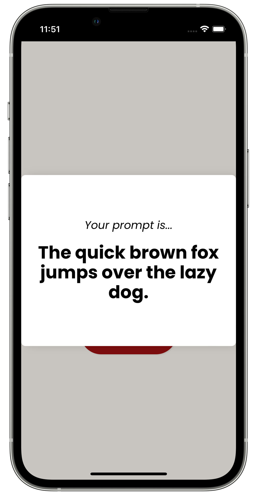 a screen showing what the prompt pop-up looks like